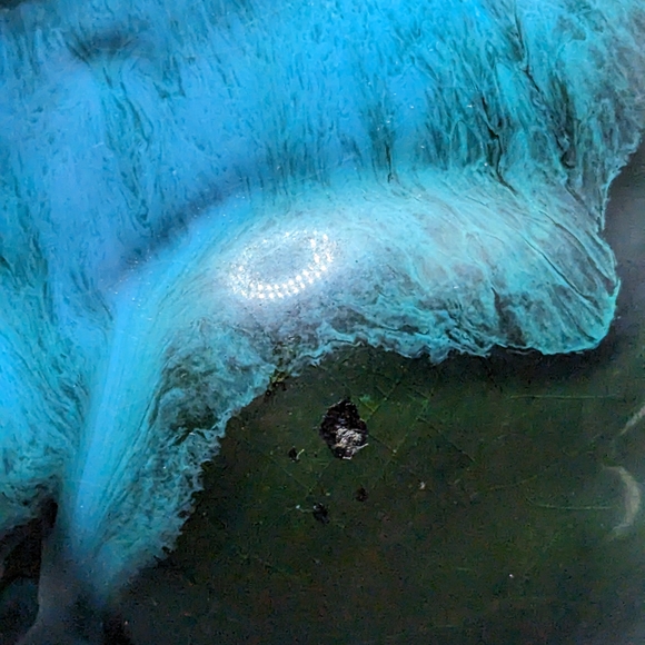 Charming Blue Mountain Pottery Cat and Ball of Yarn Figurine Black and Teal - Picture 7 of 10